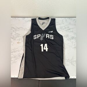 Spurs Give Pizza Hut Youth Basketball Jersey YM Reversible Black Silver 14​